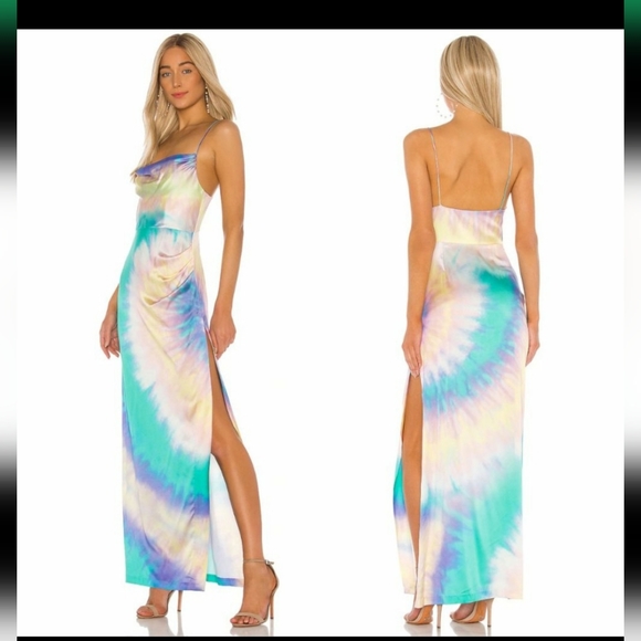 Retrofete Marlene Dress in Multi Tie Dye - Picture 4 of 16